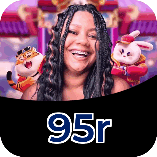Interface do aplicativo 95r mostrando jogos disponíveis no iOS e Android